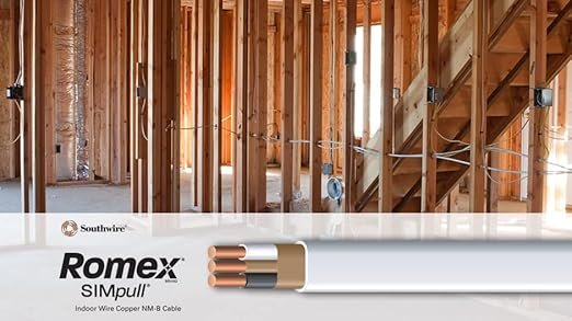 Southwire Romex Brand Simpull Solid Indoor 14/2 W/G NMB Cable 50ft coil – SW# 28827422