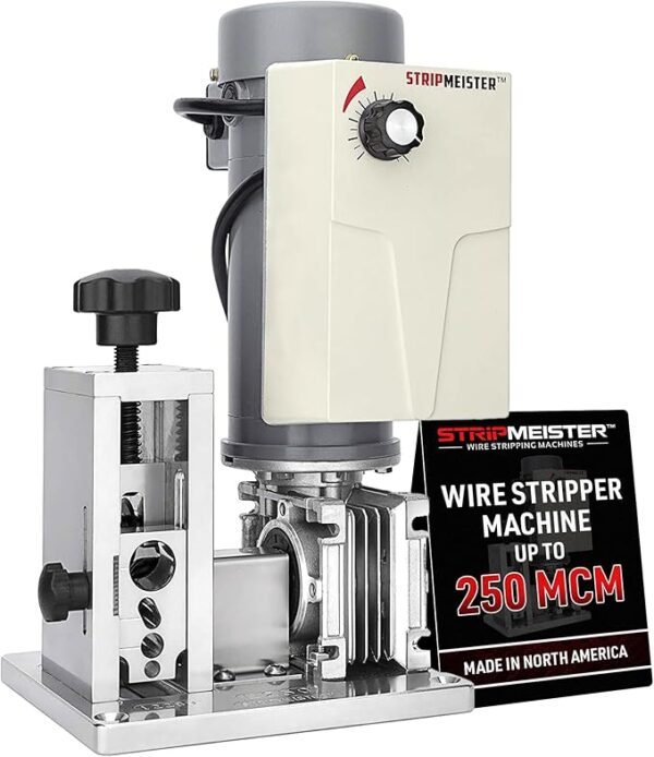 StripMeister E250 Wire Stripper Machine - Wire Stripping Machine For Electrical & Copper Wires, Electric Wire Stripping Machine Variable Speeds, Scrap Metal Stripping Made Easy