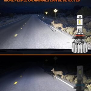 SEALIGHT 9005/HB3 9006/HB4 Bulbs Combo, 92000LM Ultra-Bright 6500K White 9005 9006 Light Bulbs with Cooling Fan, S6 HB3 HB4 Driving Fog Spot Light Wider Vision, Easy Plug N Play, Pack of 4