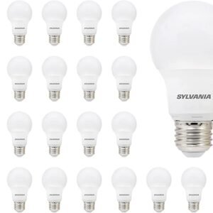 SYLVANIA LED A19 Light Bulb, 60W Equivalent, Efficient 8.5W, 10 Year, 2700K, 800 Lumens, Frosted, Soft White – 24 Pack (74765), Packaging may vary.
