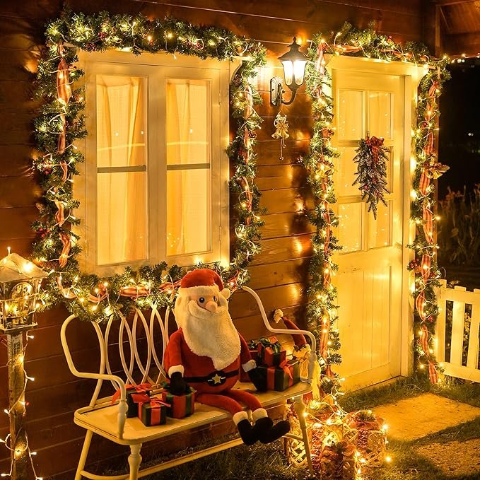 JMEXSUSS 200 LED Christmas Lights Indoor Outdoor, Connectable Warm White Christmas Tree Lights Clear Wire, 66 Ft Twinkle Fairy String Light Plug in for Bedroom Wedding Xmas Tree Decorations - Image 5