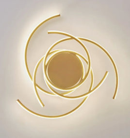 Modern Aluminum Gold LED Ceiling Light for Stylish Living Room