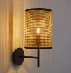 Hotel Corridor Indoor Modern Home Led Mounted Bamboo Wall Lights for Courtyard Garden Living Room