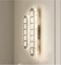 Customized Hotel Corridor Led Crystal Wall Lamp Light Luxury Bedroom Lighting Bracket Light