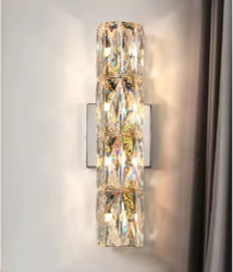 Vantone Living Room Gold Wall Lamp Light Luxury Simple Bedroom Bedside Lamp Hotel Lobby Villa Project Crystal Wall Sconces