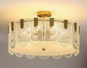 Contemporary Classic Designer Pendant Light Hotel Decor Living Room Modern Gold Glass Ceiling Lamp