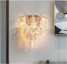Wholesale Luxury Modern Wall Lamp Living Room Decoration Led Lights Bedside Lamp Indoor Lighting Home Decor Crystal Sconce