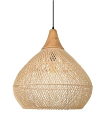 Vintage Farmhouse Chandelier Lampshade Adjustable Rattan for Home Decor Middle Sizes Pendant Lights & Chandeliers