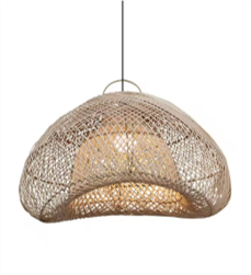 Modern Art Pendant Light Interior Rattan Shade Classic Hotel Villa Staircase Chandelier Pendant Lamp for Project